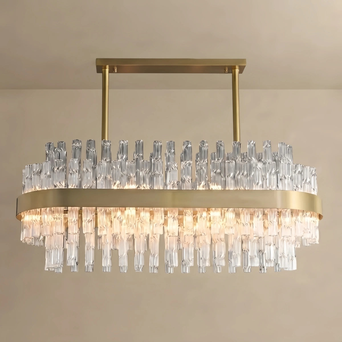 Excelis_Luxury_Rectangular_Crystal_Chandelier_Gold_Frame