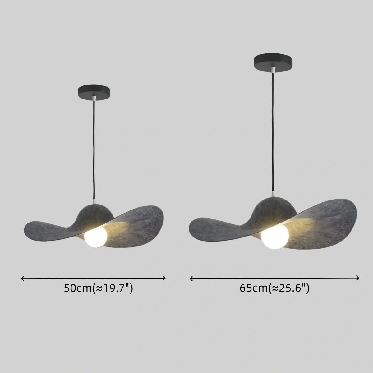 Nordic Felt Pendant Light -- Grey