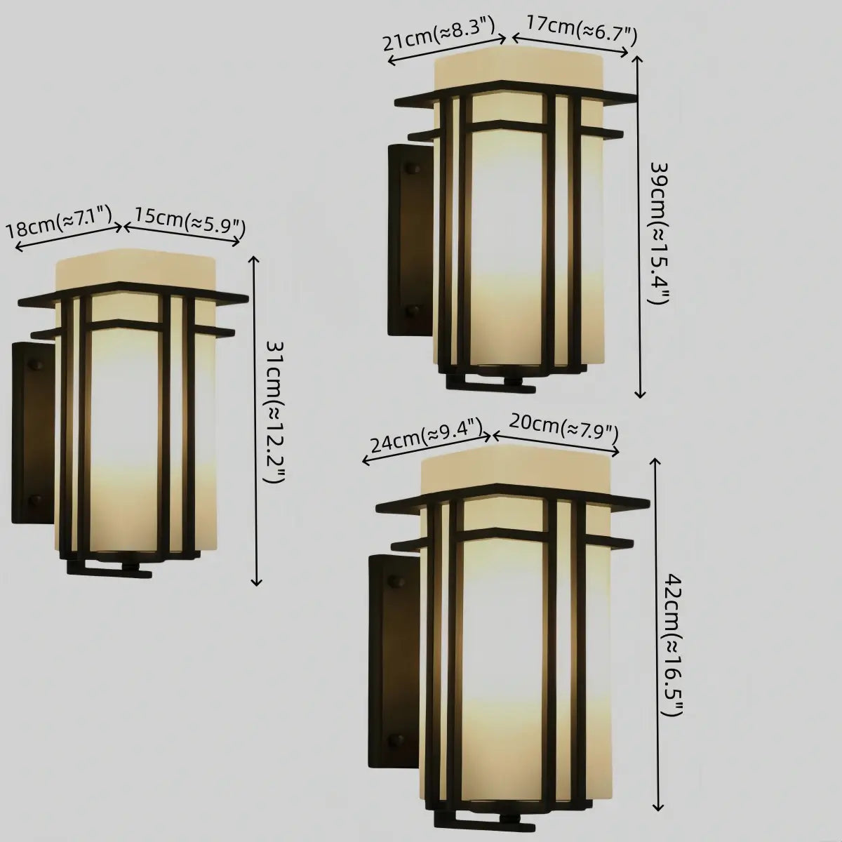 Rustic Outdoor Wall Sconce -- Black