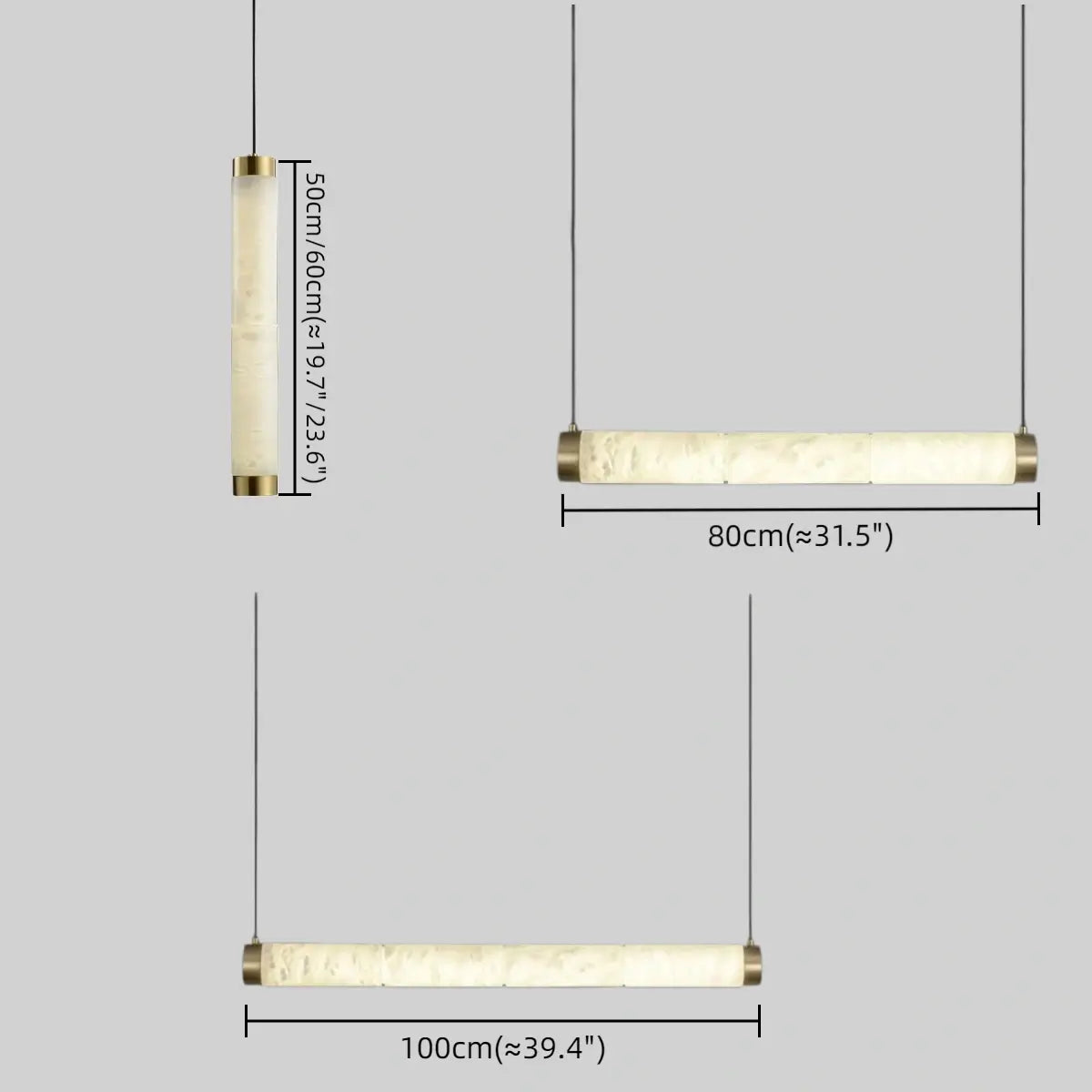 Alba Modern Alabaster Pendant Light – Brass & White