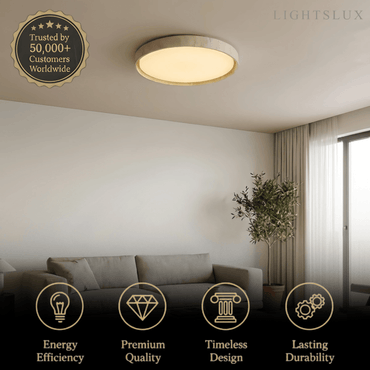 Strata Modern Minimalist Travertine Ceiling Light