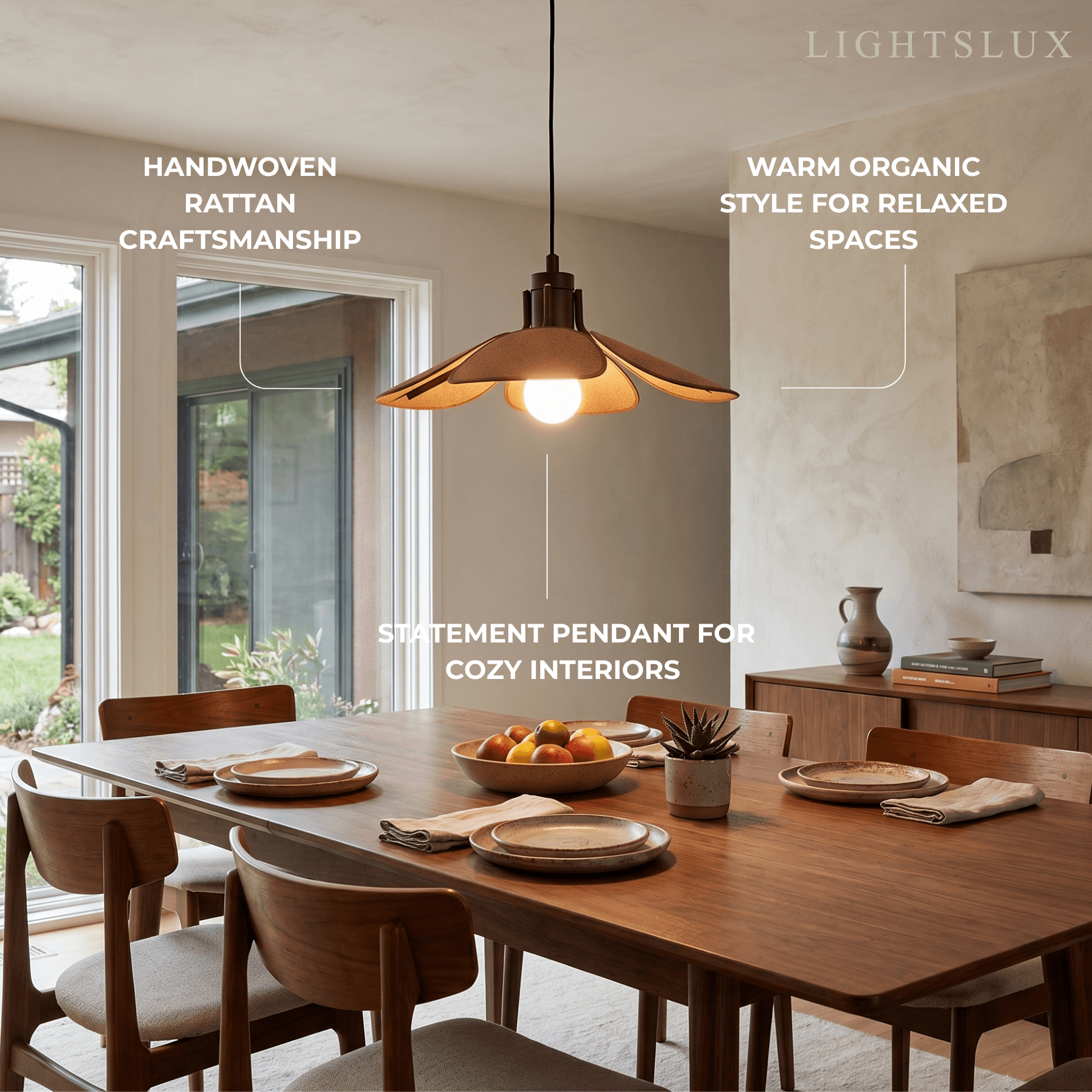 Bamburo Natural Rattan Pendant Lamp