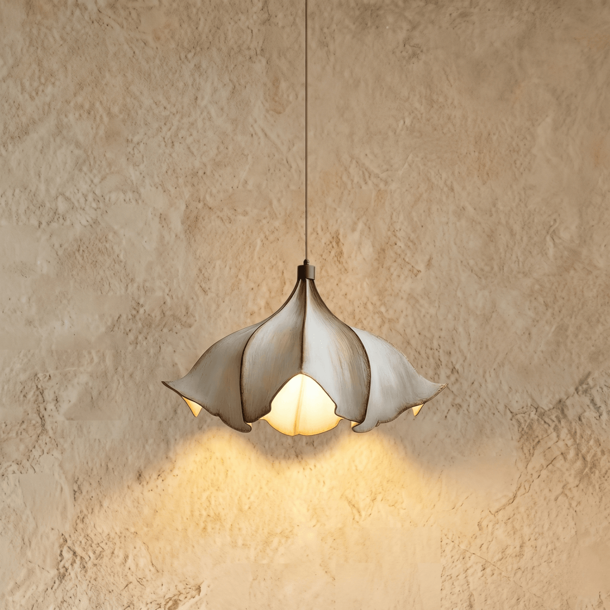 Zenno Wabi-sabi Pendant Lamp - Metal Brown Beige for Dining Room