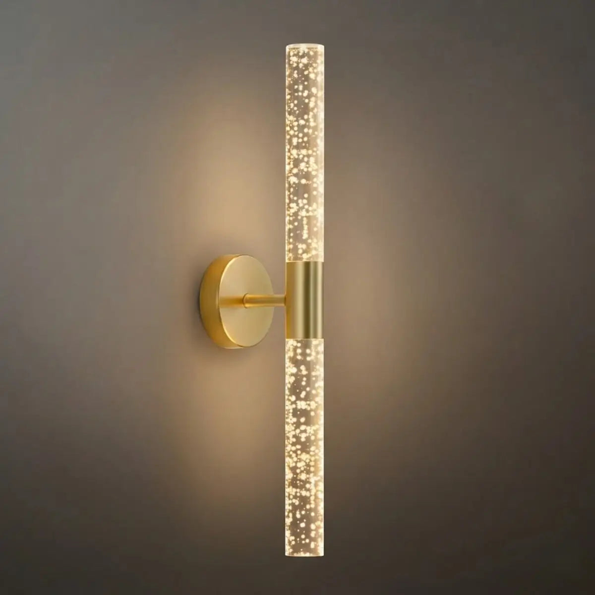 Lunara Modern Wall Lamp -- Iron & PVC Gold for Hallway