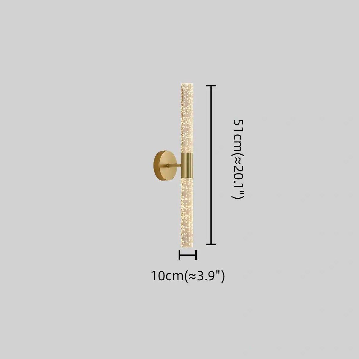Lunara Modern Wall Lamp -- Iron & PVC Gold for Hallway