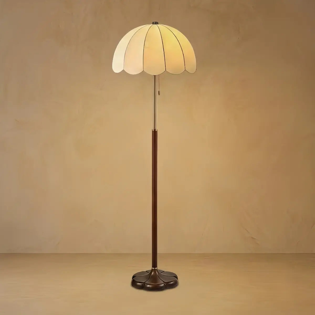 Vintage Petal Pleated Floor Lamp -- for Bedroom