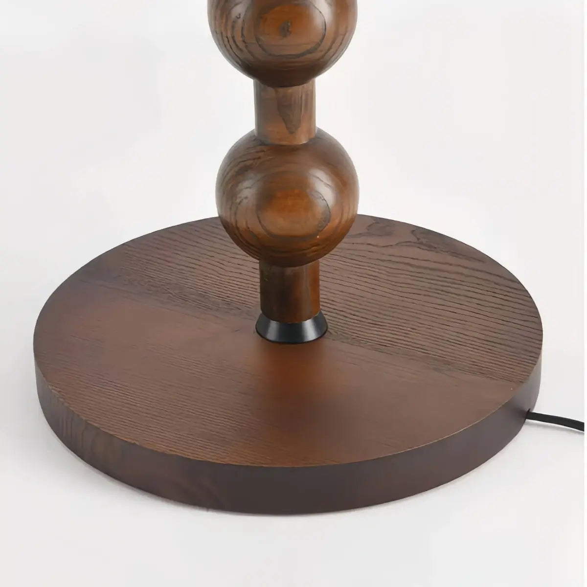 Sandora Mid-Century Floor Lamp -- Wood & Fabric for Living Room Detail