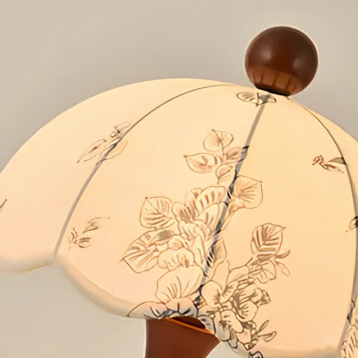 Lunara Modern Table Lamp--Oak Wood & Elastic Fabric for Dining Room