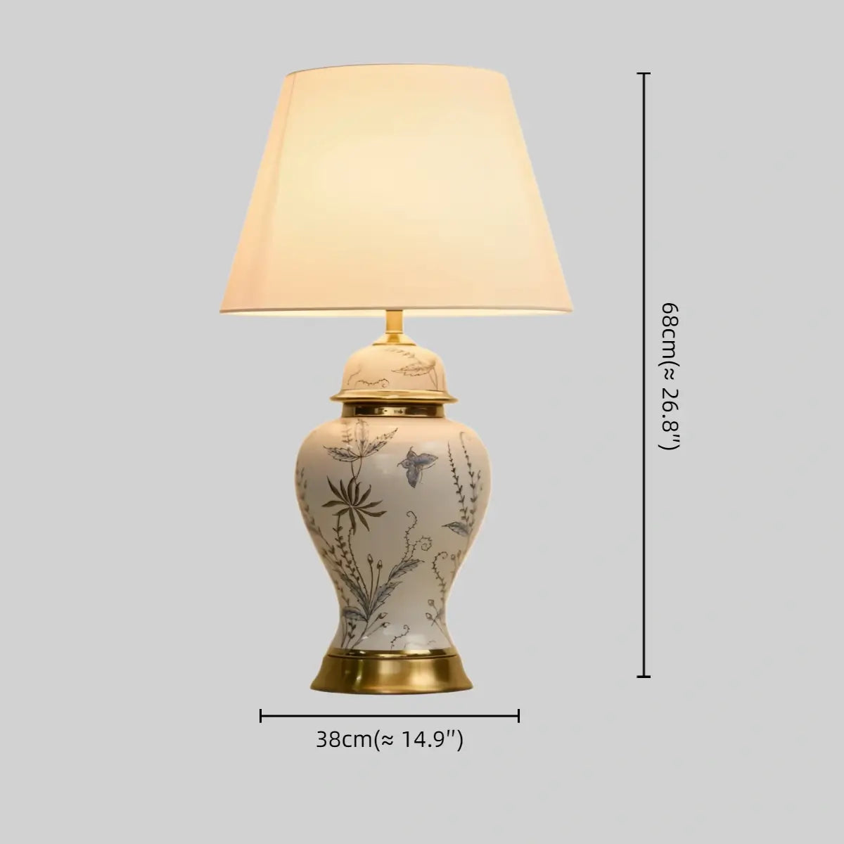 NWL024Irondale Vintage Table Lamp -- Ceramic for Living Room