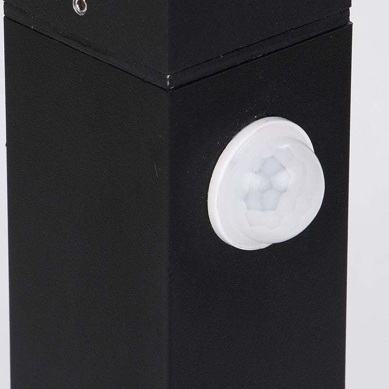 Arcato Modern Black LED Path Light – Outdoor Metal Sensor Lamp for Garden/Terrace
