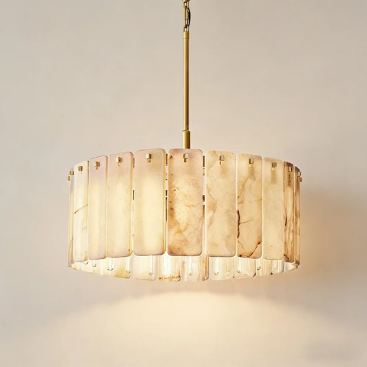 Alabaster Round Chandelier 36D"- For Living room/Dining room