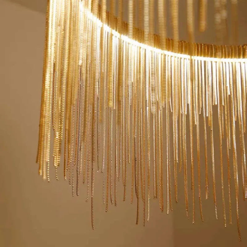 Royal Gold Pendant Light Tassel
