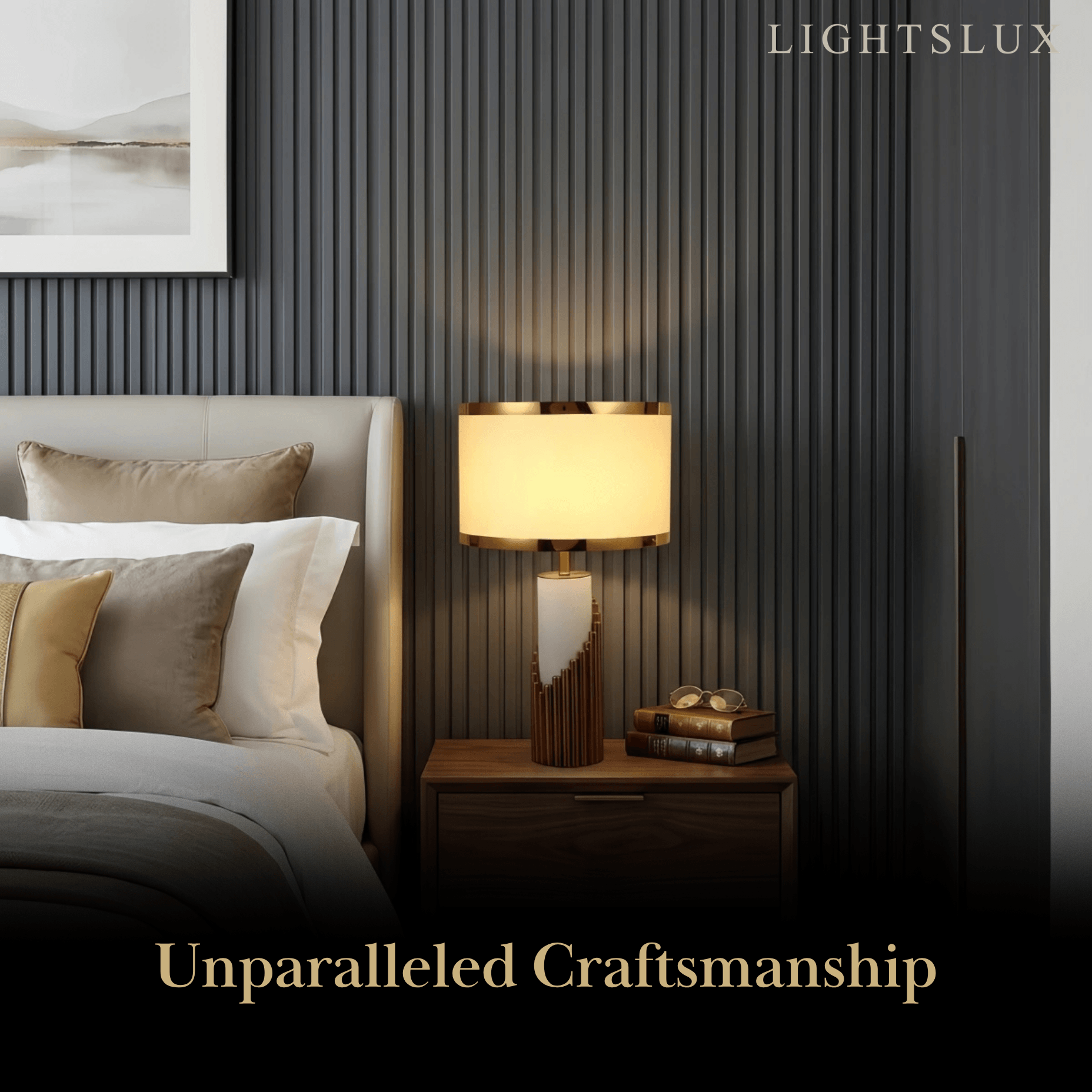 Lunara Royal White & Gold Table Lamp