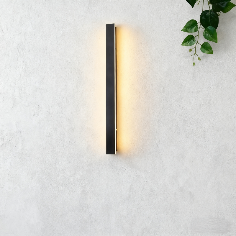 Minimalist Linear Outdoor Wall Lamp with – Waterproof Light