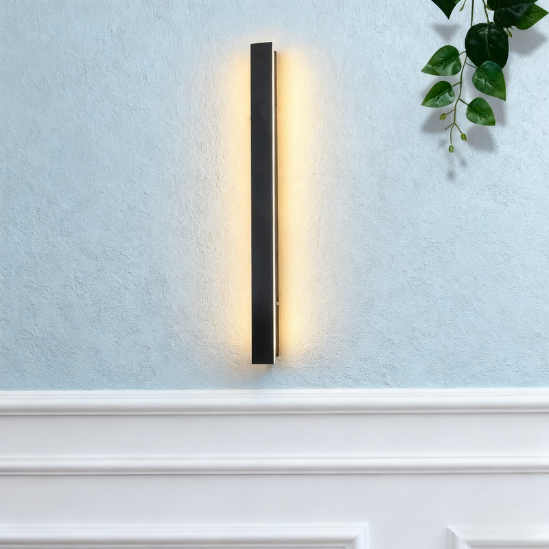 Minimalist Linear Outdoor Wall Lamp with – Waterproof Light for Garden