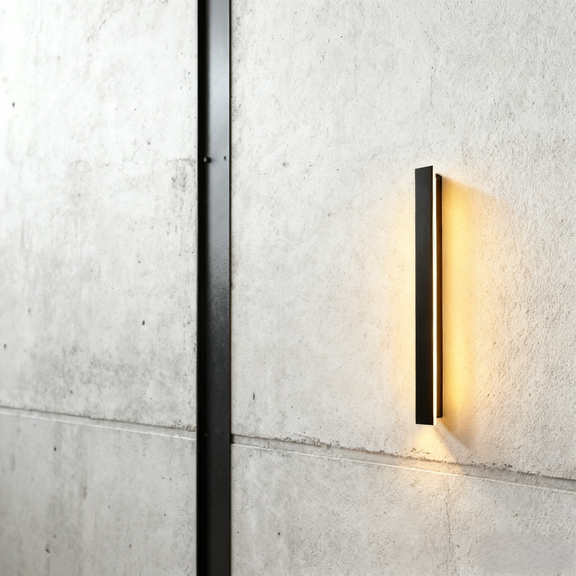 Arcato Minimalist Linear Outdoor Wall Lamp