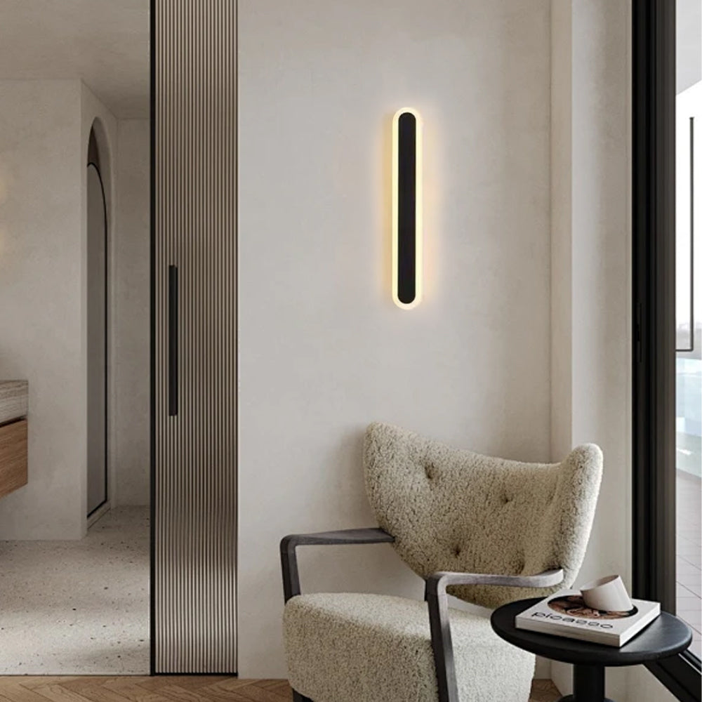 Modern Linear Black Wall Lamp Living Room