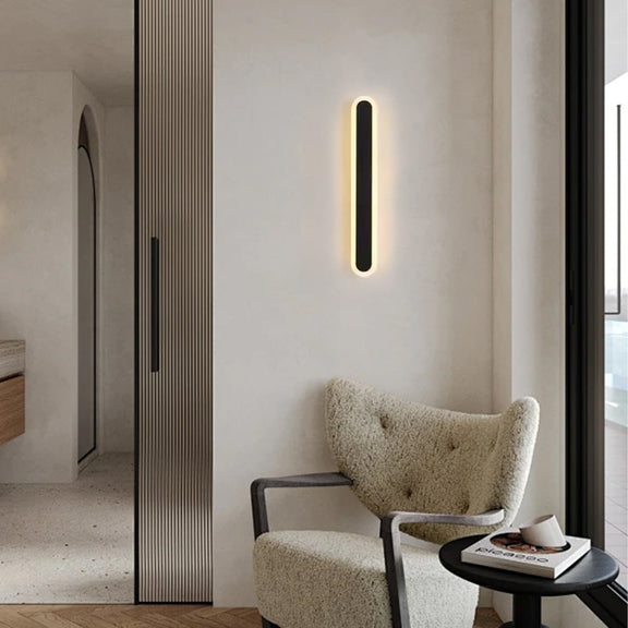 Modern Linear Black Wall Lamp Living Room