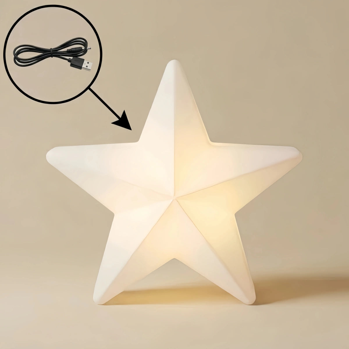 Lámpara de jardín exterior moderna Vivara - Diseño de estrella en acrílico blanco para jardín/patio