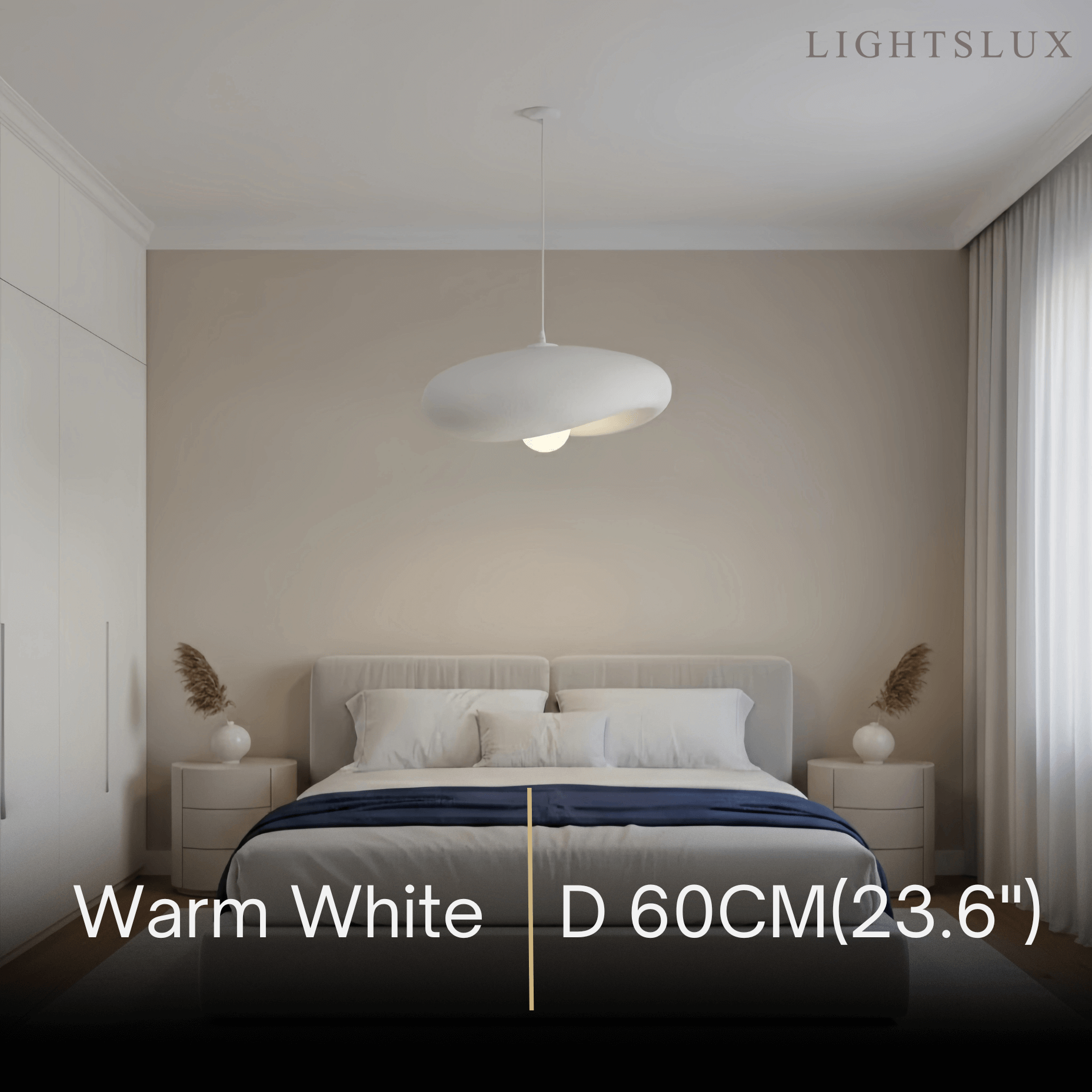 Sandora Modern White Dome Pendant Light