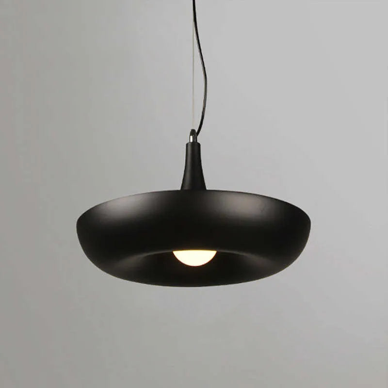 Natural Black Pendant Light Annular with Smooth finish