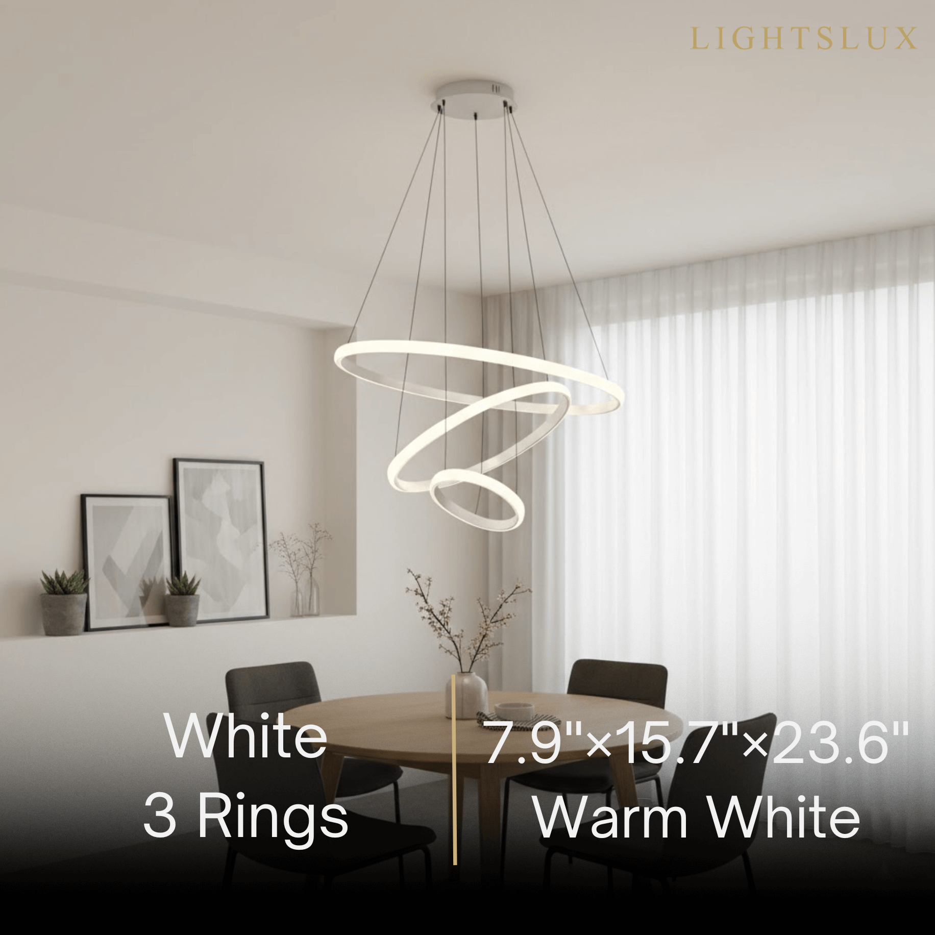 Velora Modern Metal Ring Pendant Light – Fixture for Living