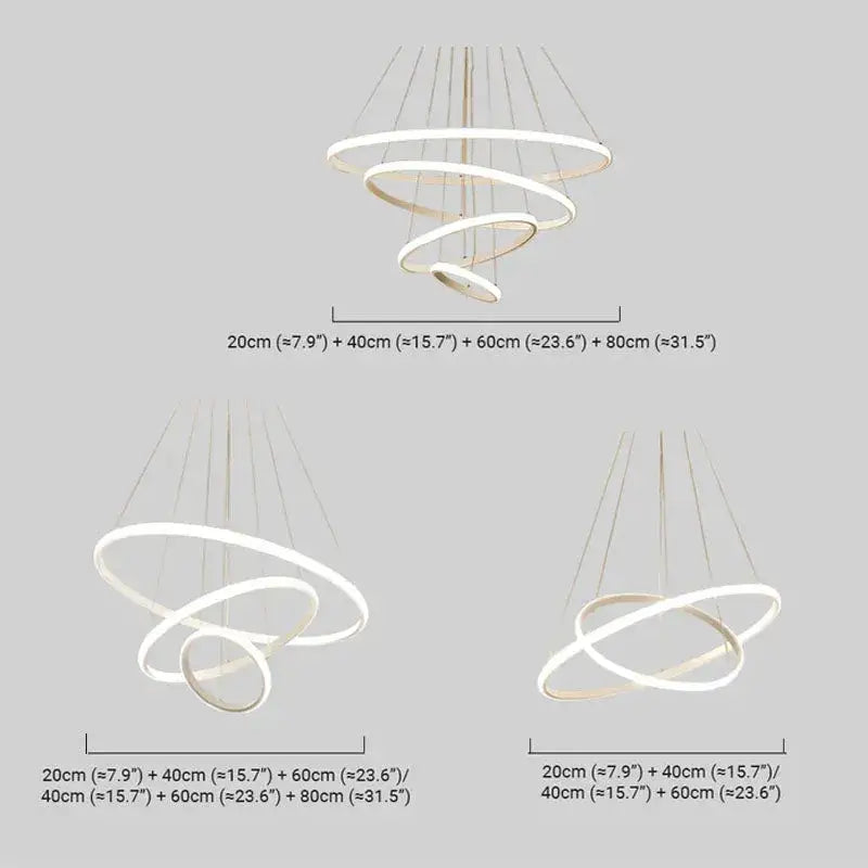 Velora Modern Metal Ring Pendant Light – Fixture for Living