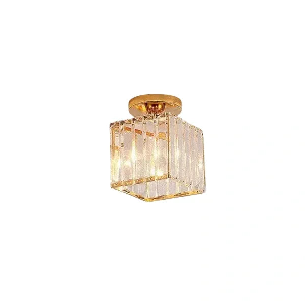 Ceiling Lamp – Metal/Acrylic Design in Black/Gold/Silver for Bedroom