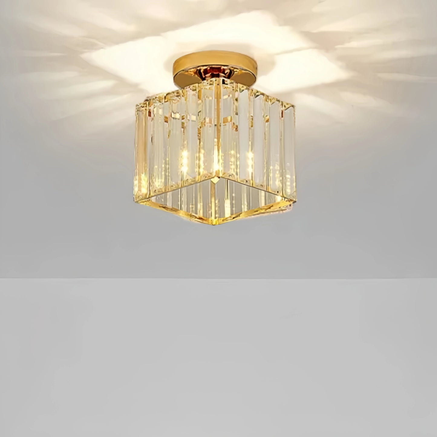 Vetro Modern Ceiling Lamp 每 Metal/Acrylic Design in Black/Gold/Silver for Bedroom