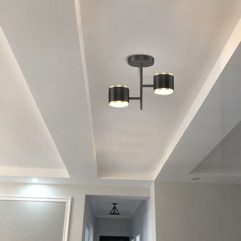 Modern Black LED Flush Mount Ceiling Light