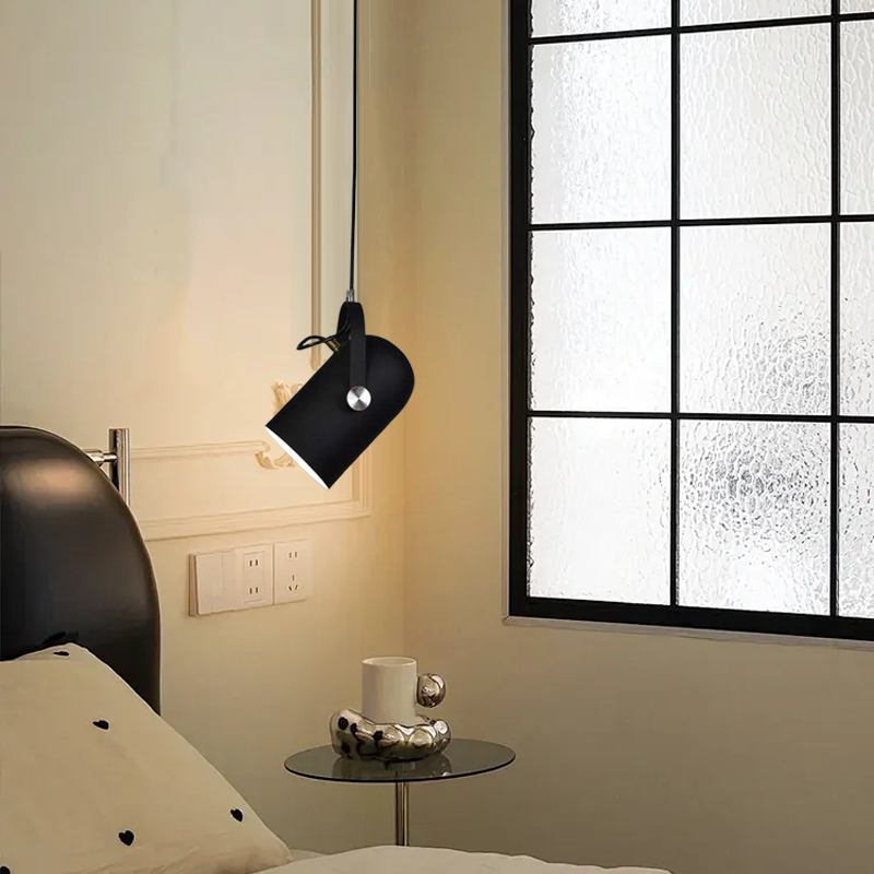 Modern Metal Black Pendant Light Bedroom