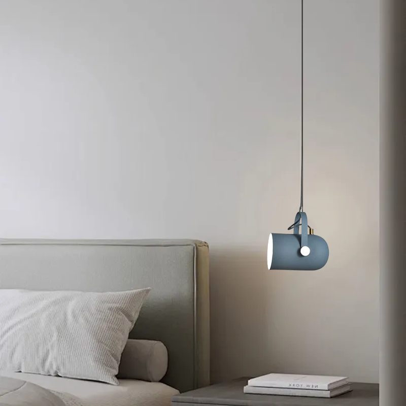 Modern Metal Blue Pendant Light Bedroom