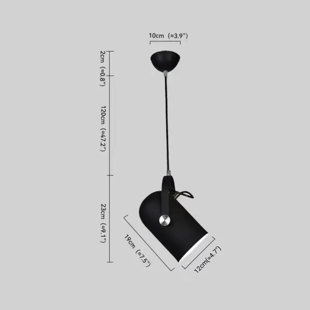 Morandia Modern Pendant Light – Angle-Adjustable Metal Fixture for Bedroom