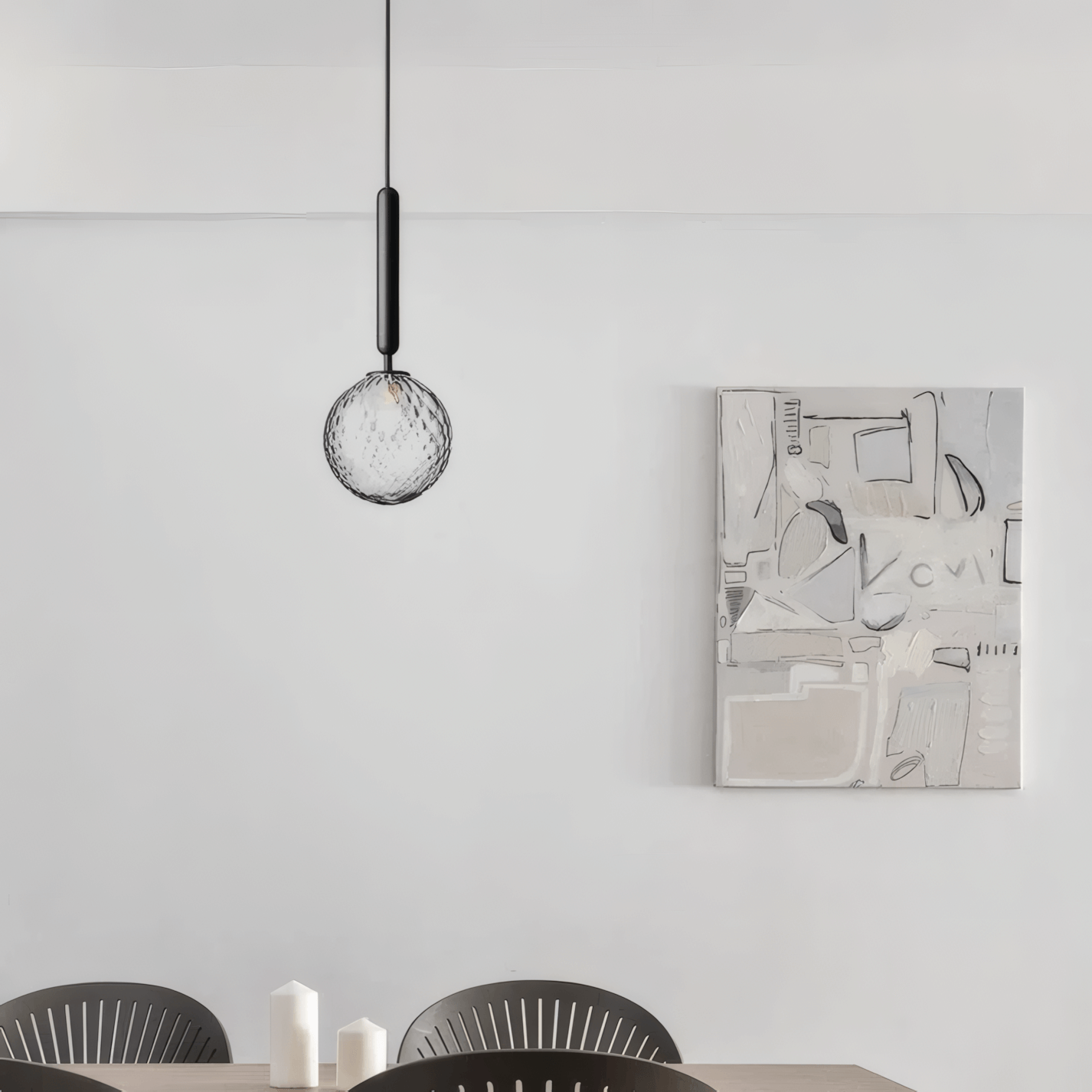 Vetro Modern Gold Pendant Light – Globular Glass/Metal Fixture for Dining Room