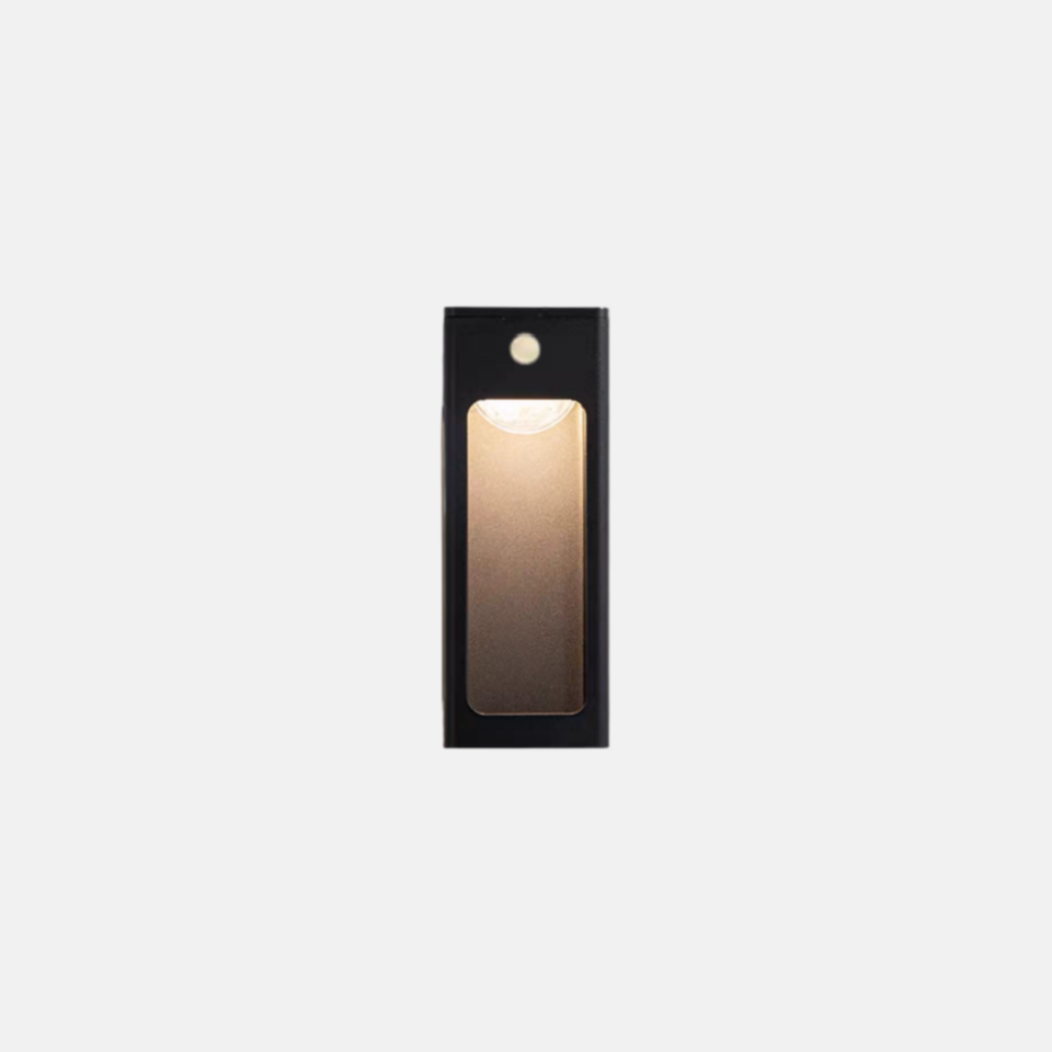 Irondale Modern Outdoor Wall Lamp – Metal Lantern with Sensor for Exterior Wall