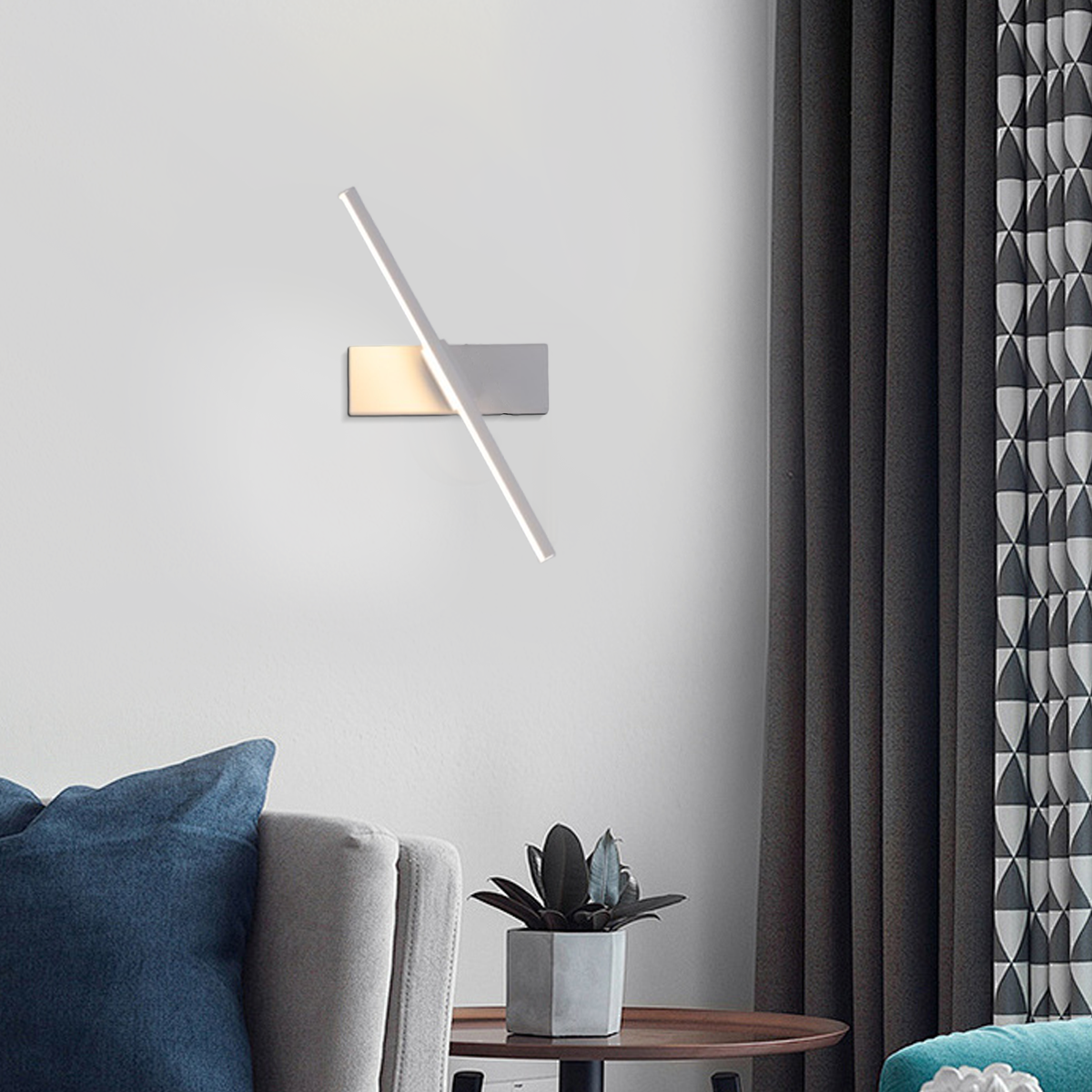 Modern White Wall Lamp Linear for Living Room
