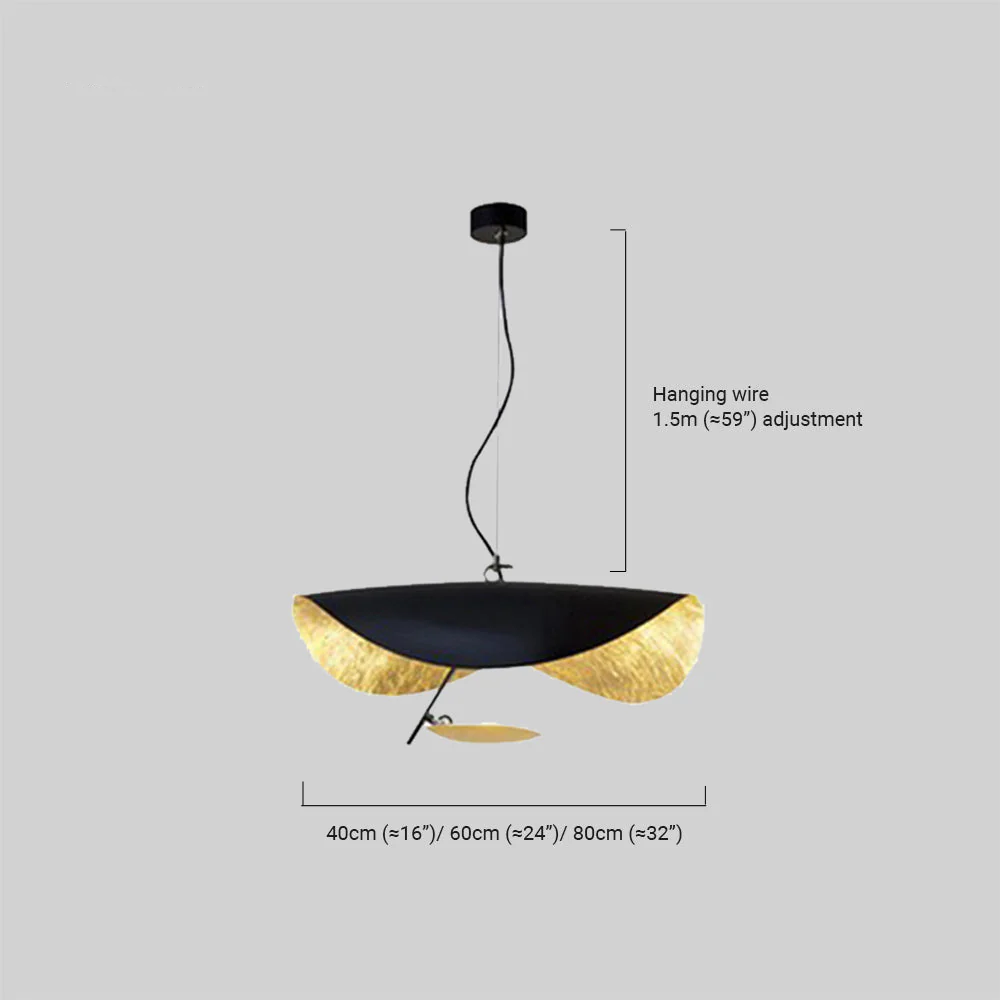 Modern Pendant Light Saucer-Shaped Size