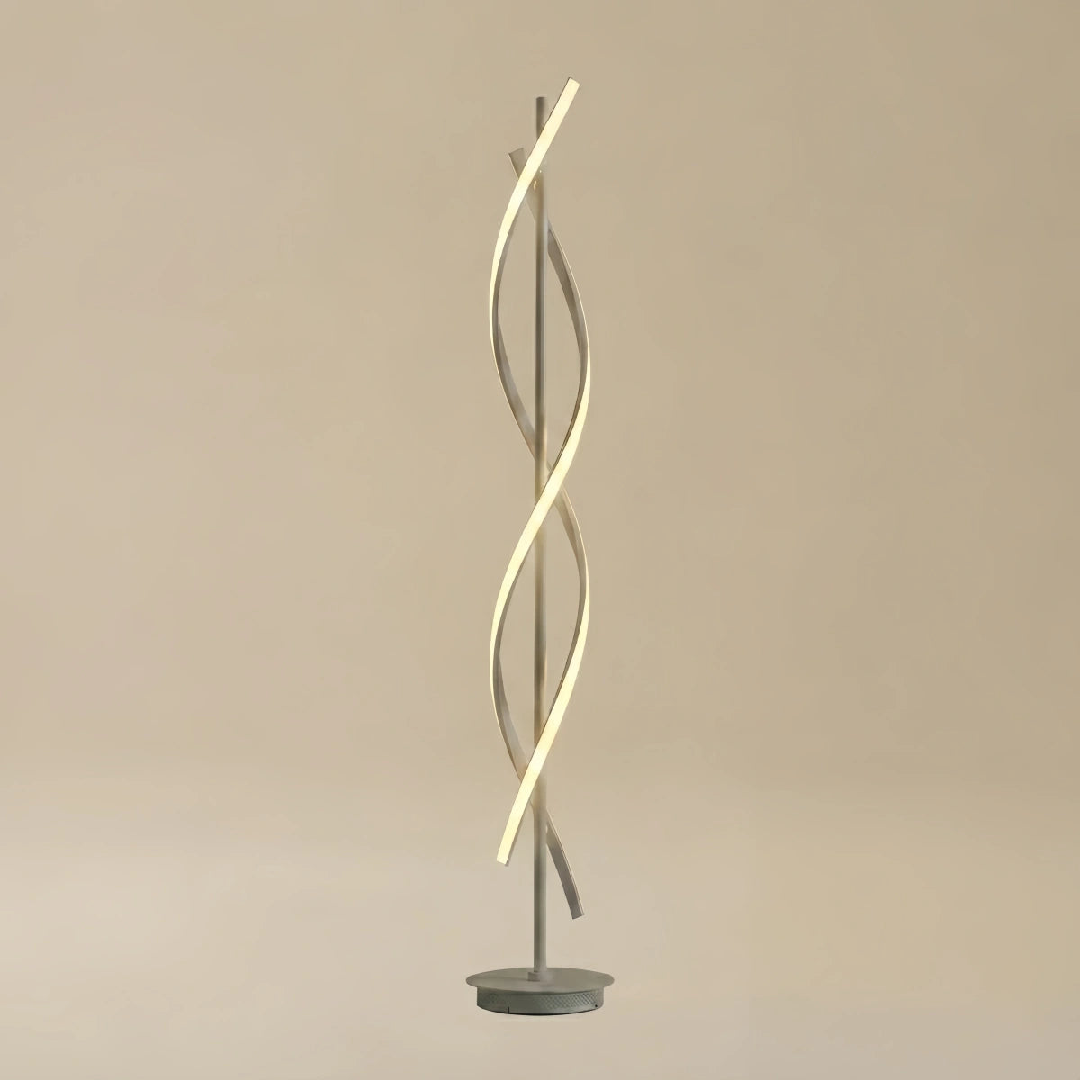 Arcato Modern White Floor Lamp - Streamlined Metal Design for Living Room