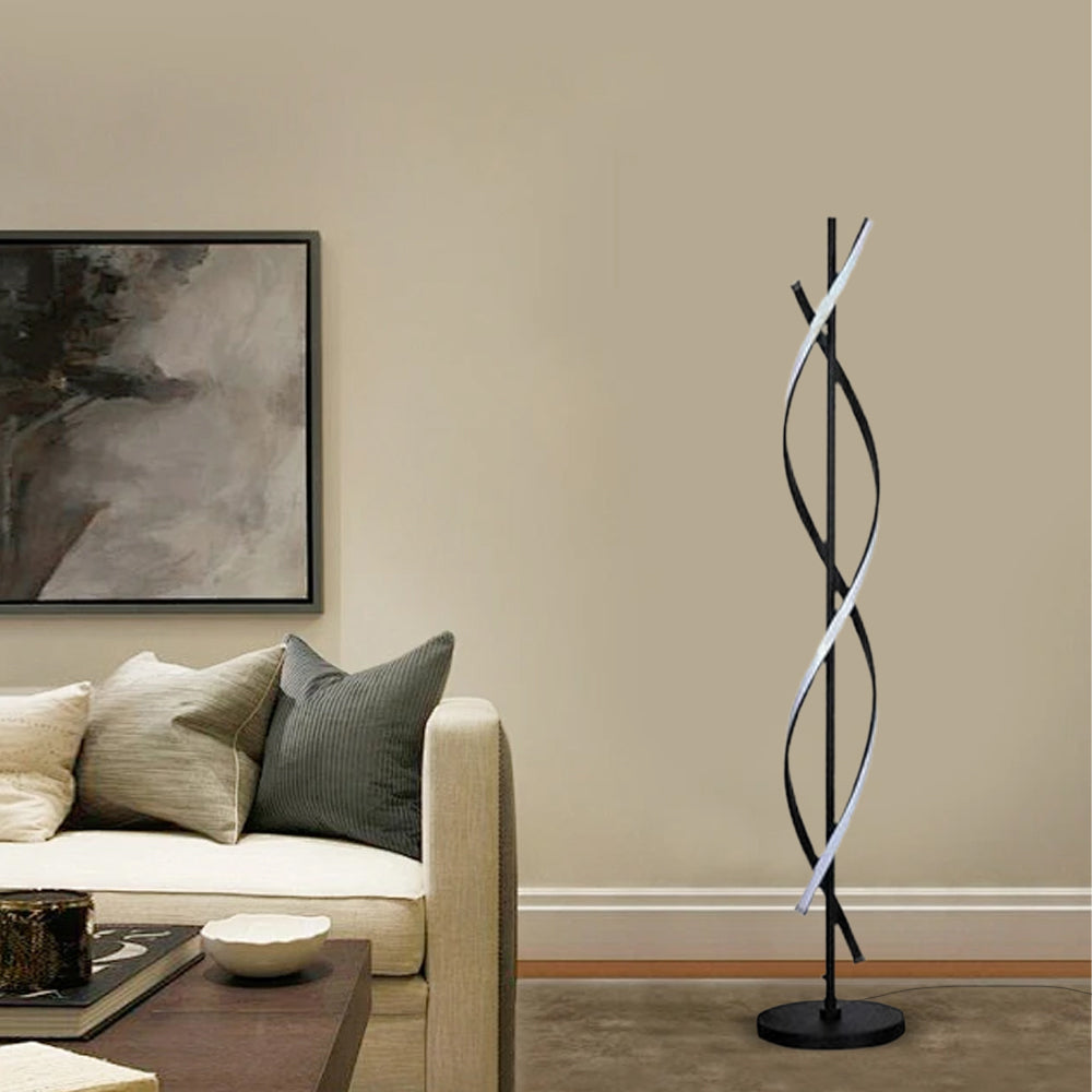 Modern Black & White Floor Lamp