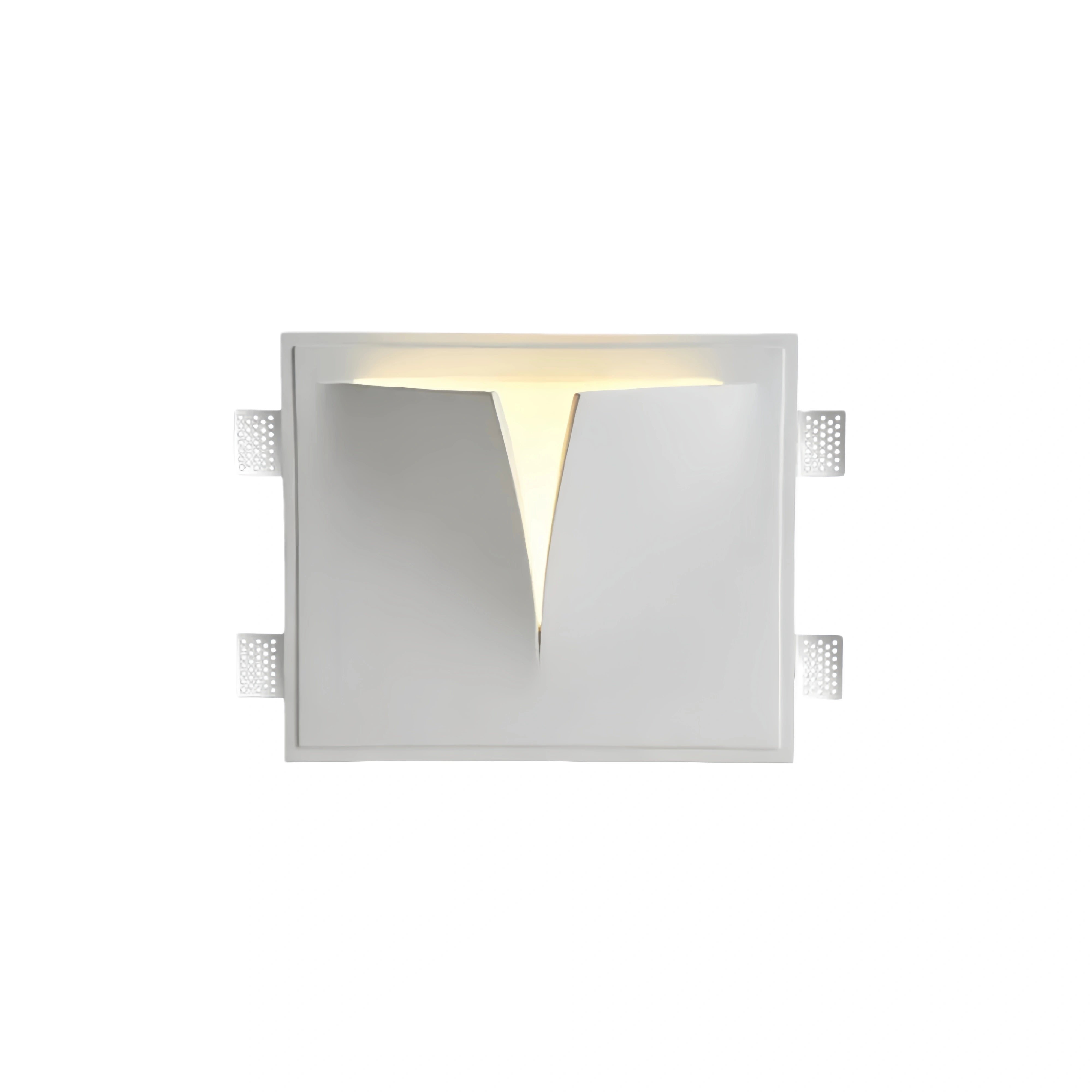 Art Deco Recessed Wall Lamp – White