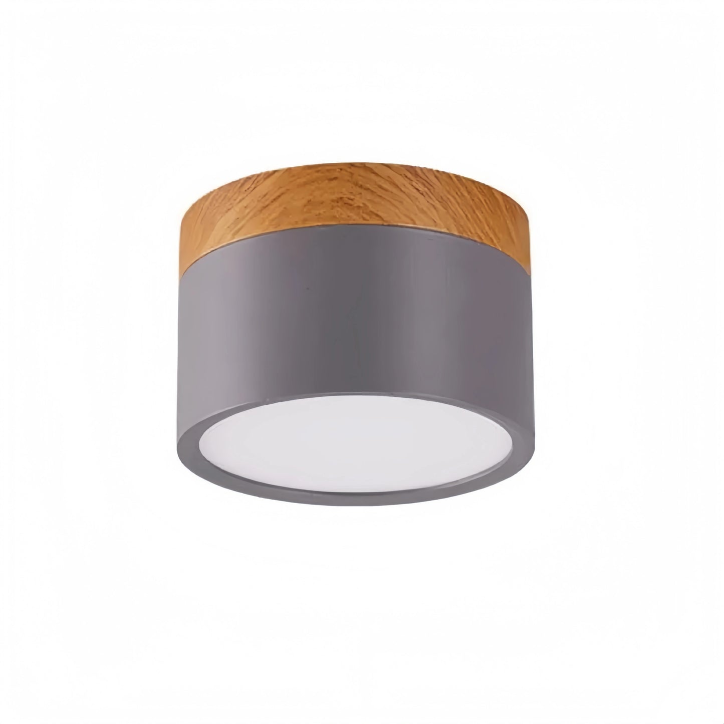 Morandia Nordic LED Ceiling Light Cylinder - Metal/Wood for Hallway