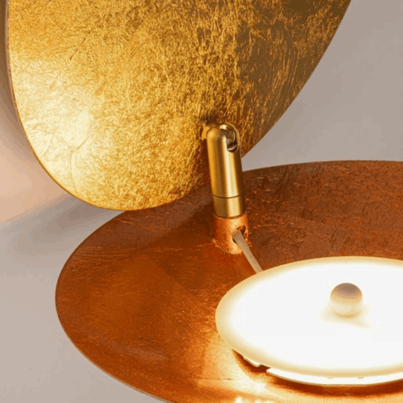 Lunara Nordic Moon LED Wall Lamp – Metal Gold/Red Copper for Bedroom