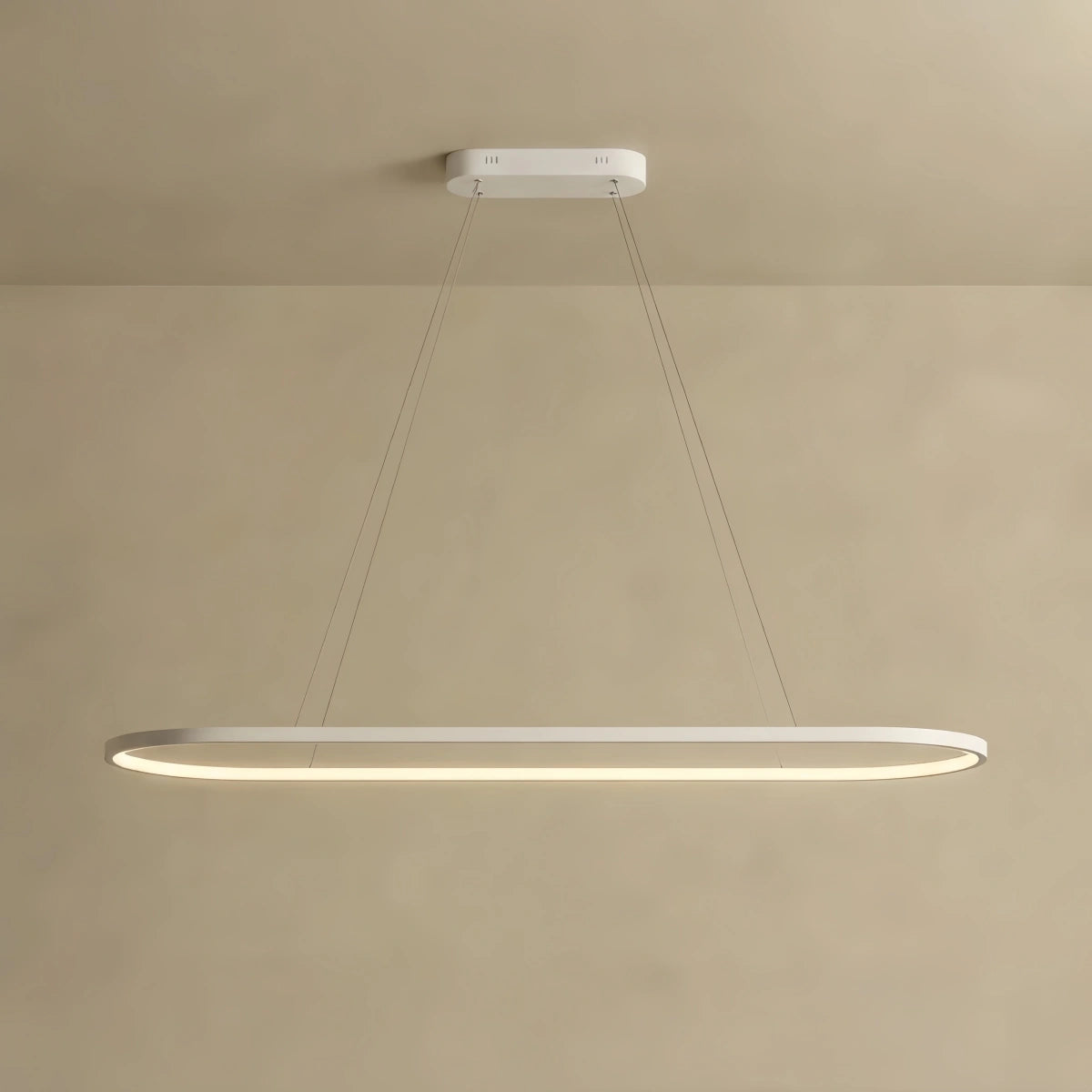 Arcato Modern Oval Pendant Light - White/Black/Gold Metal for Dining Room