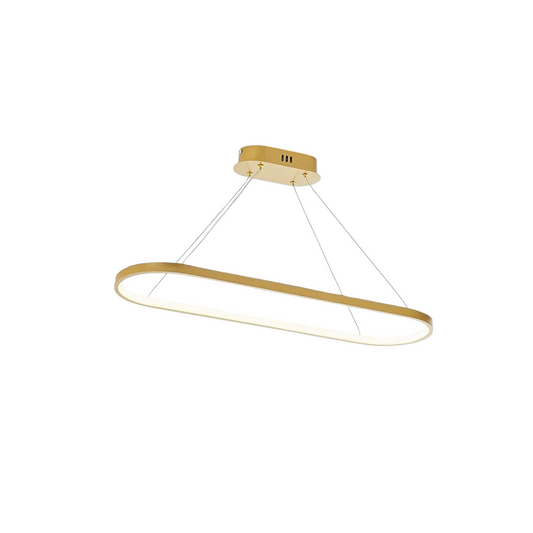 Arcato Modern Oval Pendant Light - White/Black/Gold Metal for Dining Room