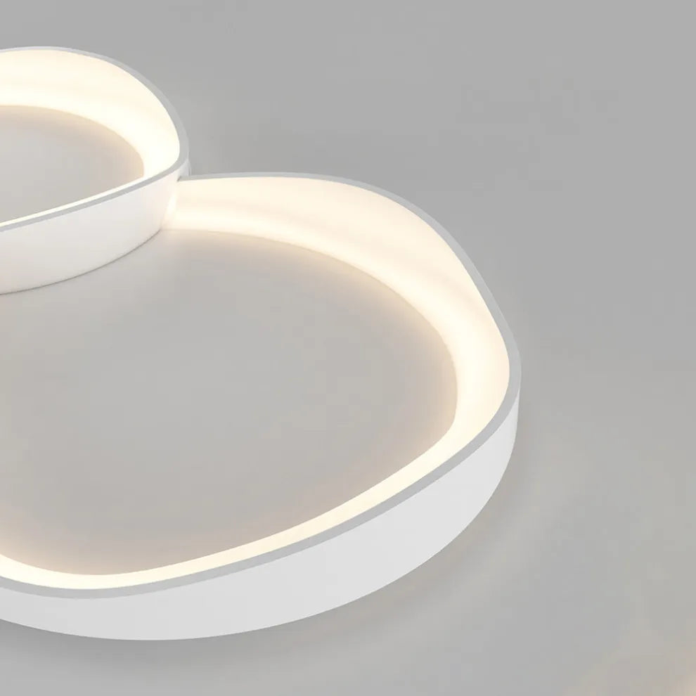 White Heart - shaped LED Ceiling Light