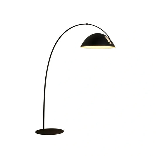 Velora Moderne schwarze Stehlampe – Gebogenes Metalldesign für das Wohnzimmer