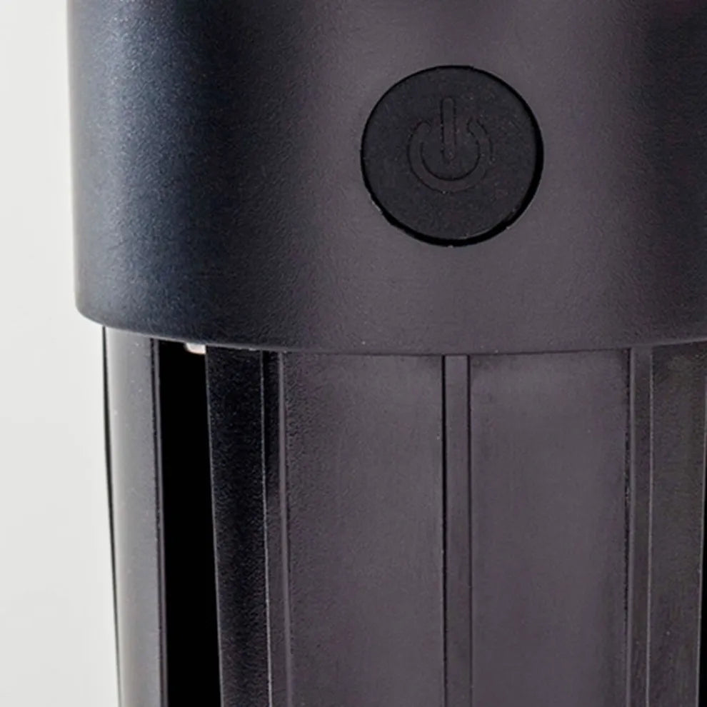 Arcato Modern Cylindrical Pathway Light – Black Metal/Acrylic Solar Outdoor Lamp