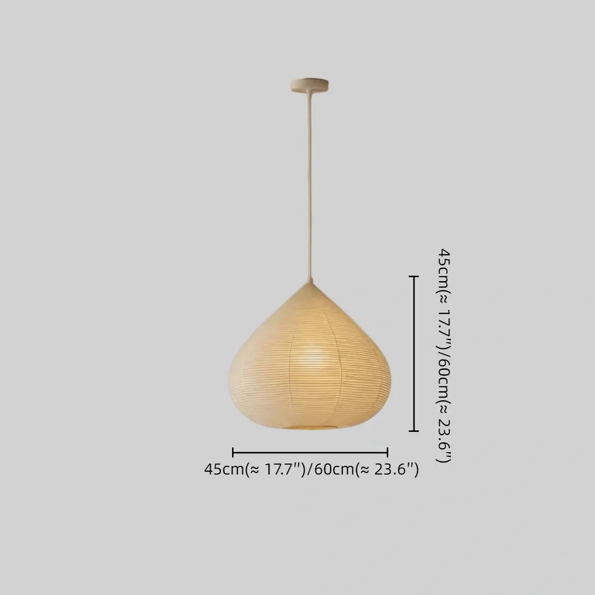 Zenno Japanese Pendant Light -- Handcrafted Parchment for Dining Room