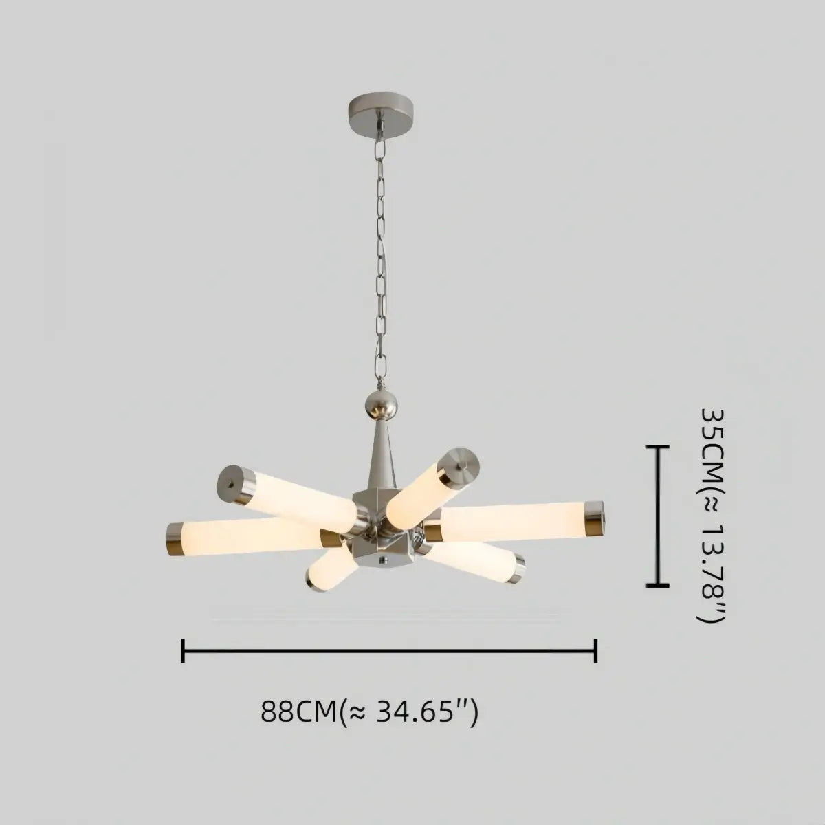 Irondale Industrial Chandelier -- Metal & Acrylic Dimmable for Dining Room
