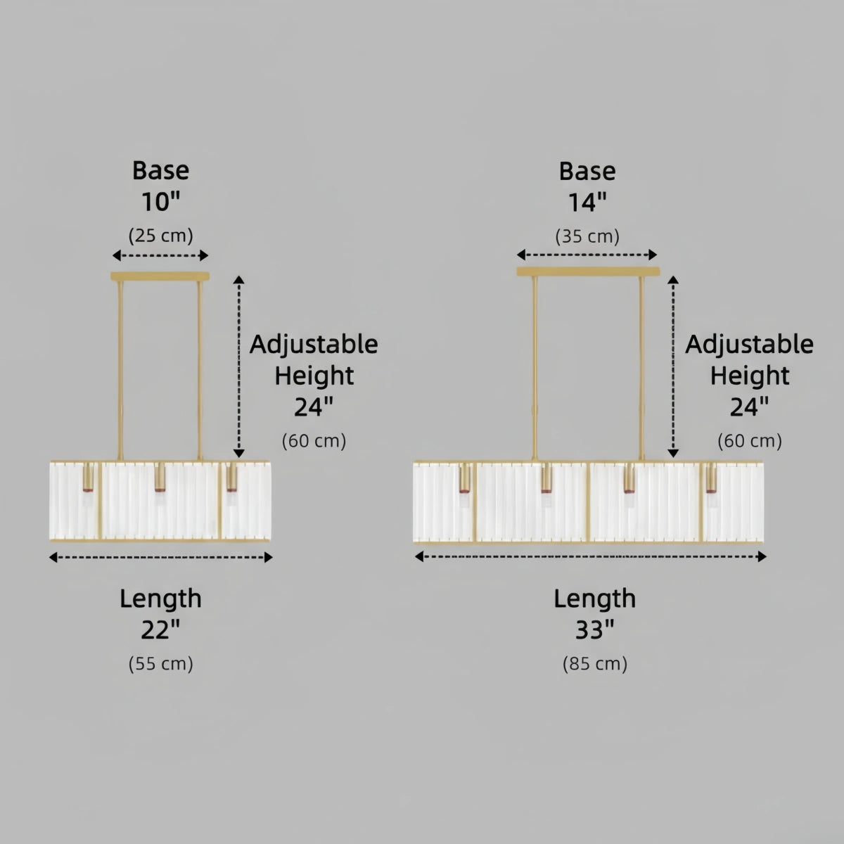 Excelis Modern Linear Chandelier – Metallic Accents for Refined Luxury Interiors